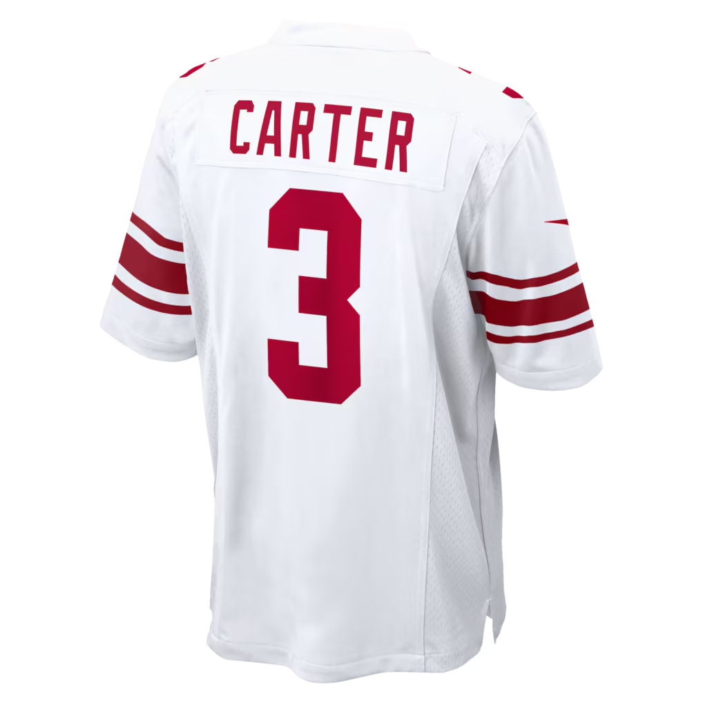 Silnrao NY.ork #3 Giants Abdul Carter  White Game Stitched Jerseys