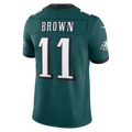 Silnrao P.Eagles #11 A.J. Brown Midnight Green Team Vapor F.U.S.E. Stitched Limited Jerseys