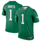 Silnrao P.Eagles #1 Jalen Hurts Green Alternate Legend Player Jersey Stitched American Stitched Jerseys