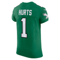 Silnrao P.Eagles #1 Jalen Hurts Kelly Green Alternate Vapor F.U.S.E. Elite Stitched Jerseys