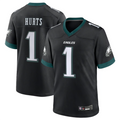 Silnrao P.Eagles #1 Jalen Hurts Player Black Game Baseball Stitched Jerseys