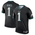Silnrao P.Eagles #1 Jalen Hurts Player Black Legend Baseball Stitched Jerseys