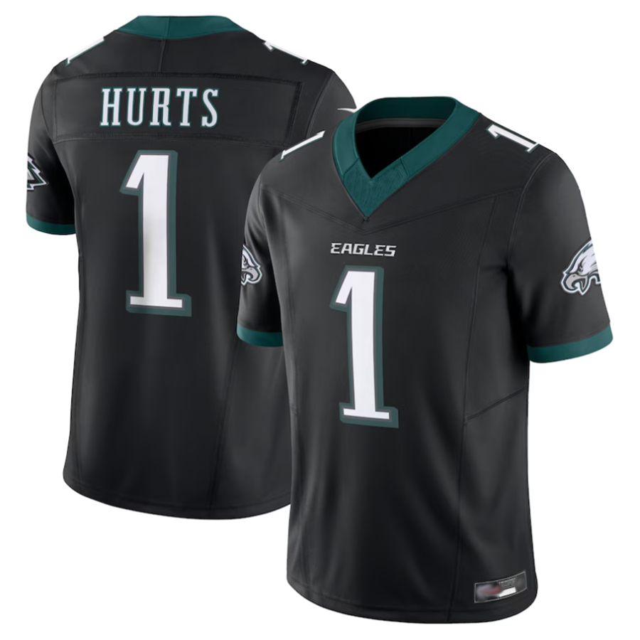 Silnrao P.Eagles #1 Jalen Hurts Player Black Vapor F.U.S.E. Limited Baseball Stitched Jerseys