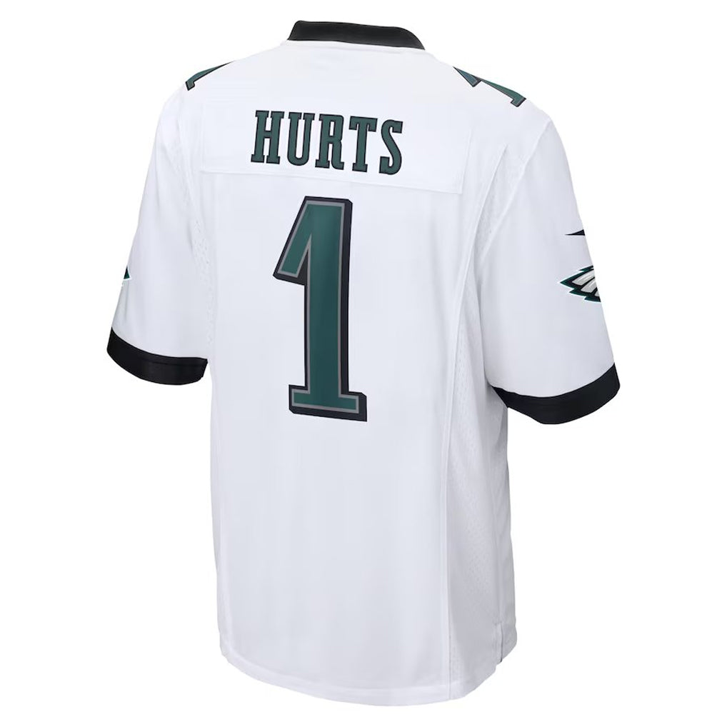 Silnrao P.Eagles #1 Jalen Hurts Player White Game Stitched Jerseys