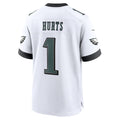 Silnrao P.Eagles #1 Jalen Hurts Player White Home Game Stitched Jerseys