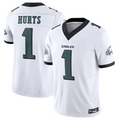 Silnrao P.Eagles #1 Jalen Hurts Player White Vapor F.U.S.E. Limited Baseball Stitched Jerseys