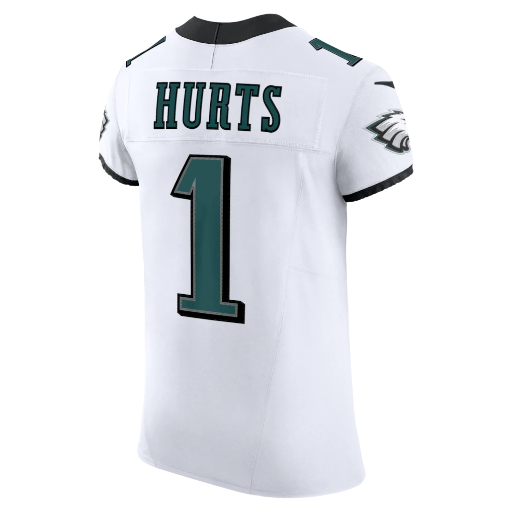 Silnrao P.Eagles #1 Jalen Hurts White Vapor F.U.S.E. Elite Stitched Jerseys