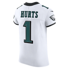 Silnrao P.Eagles #1 Jalen Hurts White Vapor F.U.S.E. Elite Stitched Jerseys