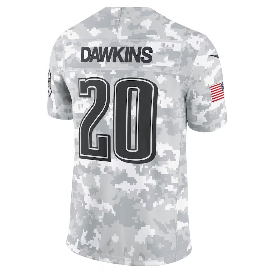 Silnrao P.Eagles #20 Brian Dawkins Arctic Camo 2024 Salute to Service Retired Player Limited Stitched Jerseys