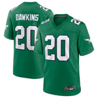 Silnrao P.Eagles #20 Brian Dawkins Green Alternate Retired Player Game Jersey Stitched American Stitched Jerseys
