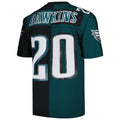 Silnrao P.Eagles #20 Brian Dawkins Mitchell & Ness Midnight Green-Black Split Legacy Replica Stitched Jerseys