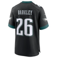 Silnrao P.Eagles #26 Saquon Barkley Black Alternate Game Jersey Stitched American Stitched Jerseys