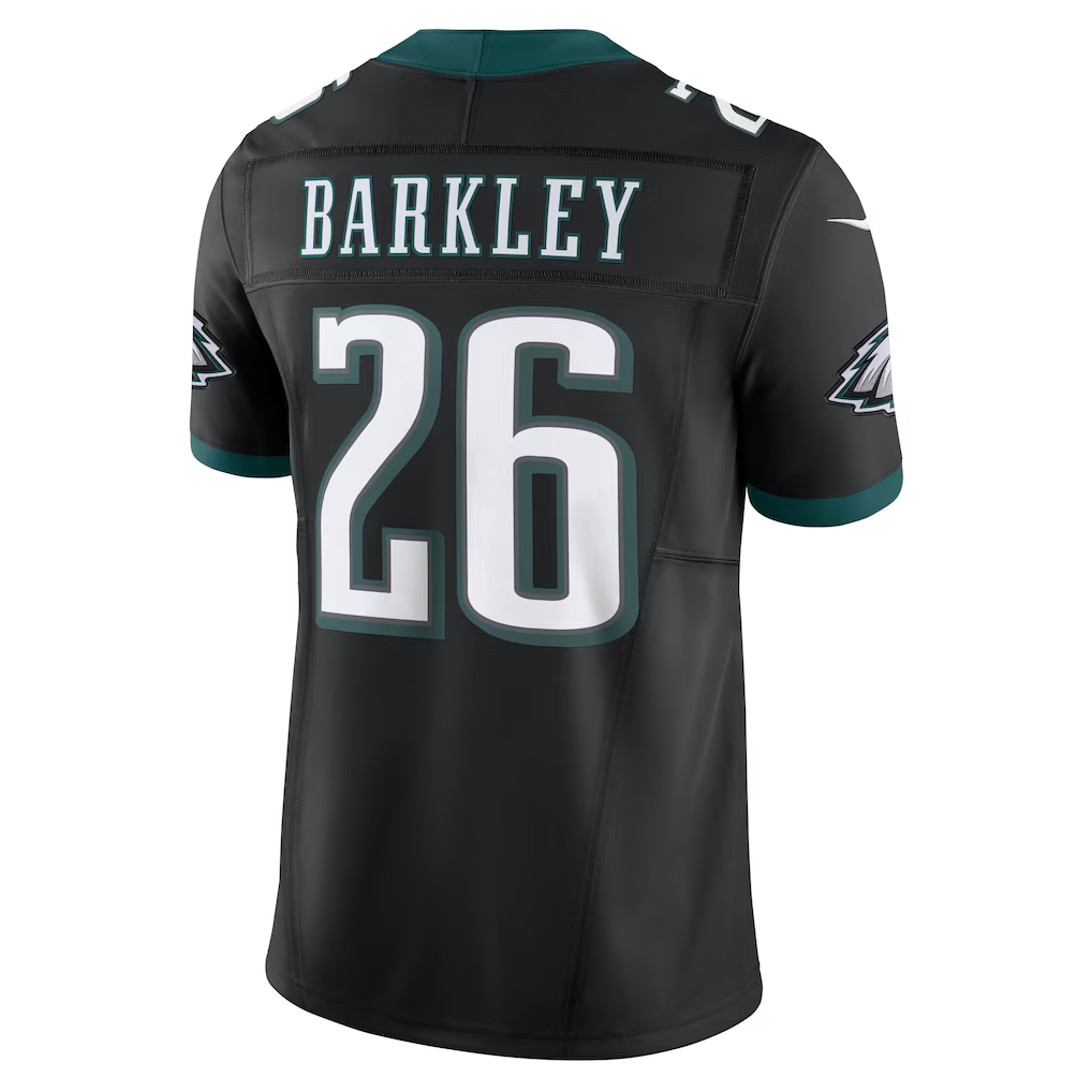 Silnrao P.Eagles #26 Saquon Barkley Black Vapor F.U.S.E. Limited Stitched Jerseys