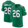 Silnrao P.Eagles #26 Saquon Barkley Green Alternate Game Jersey Stitched American Stitched Jerseys
