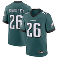 Silnrao P.Eagles #26 Saquon Barkley Midnight Green Game Player Jersey Stitched American Stitched Jerseys