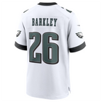 Silnrao P.Eagles #26 Saquon Barkley Midnight White Game Player Jersey Stitched American Stitched Jerseys