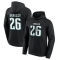Silnrao P.Eagles #26 Saquon Barkley Player Black Graphic Hoodie Stitched Jerseys