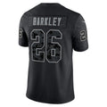 Silnrao P.Eagles #26 Saquon Barkley Player Black REFLECTIVE Limited Stitched Jerseys