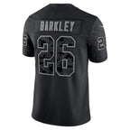 Silnrao P.Eagles #26 Saquon Barkley Player Black REFLECTIVE Limited Stitched Jerseys