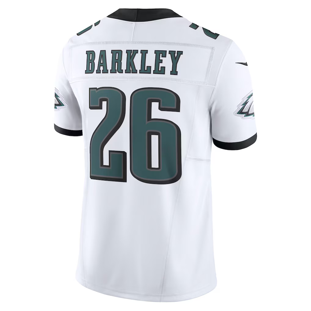 Silnrao P.Eagles #26 Saquon Barkley White Vapor F.U.S.E. Limited Stitched Jerseys