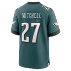 Silnrao P.Eagles #27 Quinyon Mitchell Midnight Green Team Game Stitched Jerseys