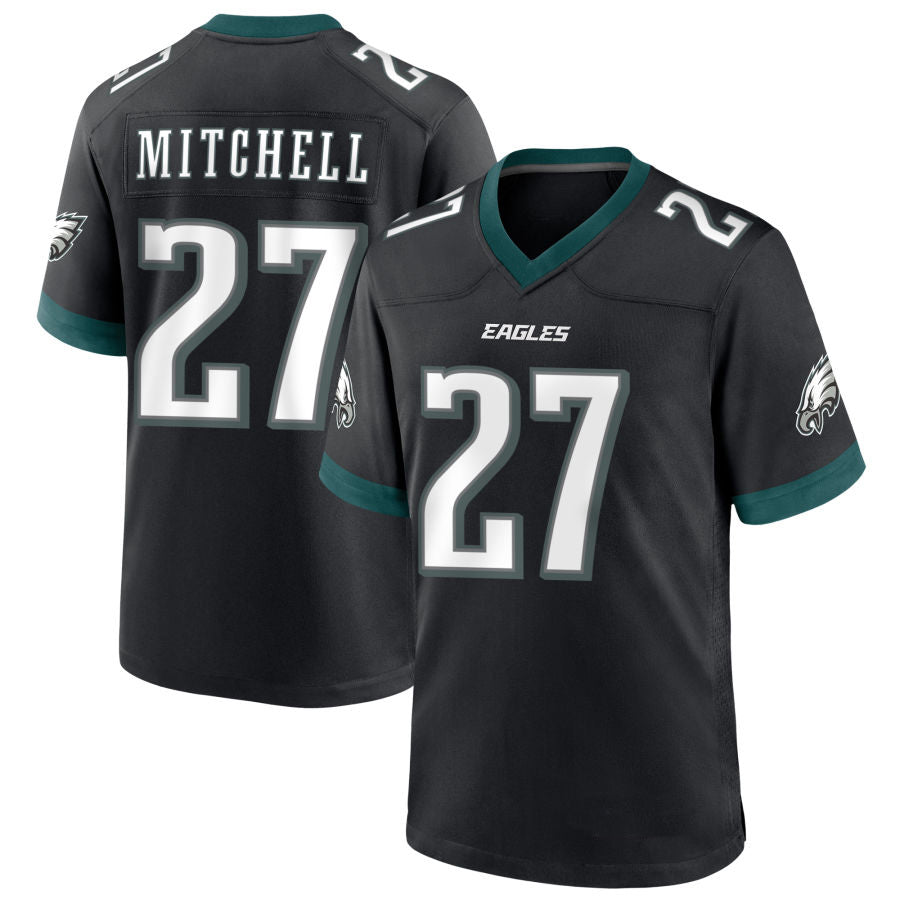 Silnrao P.Eagles #27 Quinyon Mitchell Player Black Home Game Stitched Jerseys