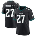 Silnrao P.Eagles #27 Quinyon Mitchell Player Black Home Game Stitched Jerseys