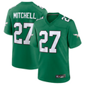 Silnrao P.Eagles #27 Quinyon Mitchell Player Kelly Green Replica Game Stitched Jerseys