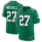 Silnrao P.Eagles #27 Quinyon Mitchell Player Kelly Green Replica Game Stitched Jerseys