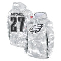Silnrao P.Eagles #27 Quinyon Mitchell Player Military Hoodie Arctic Camo Salute To Service Stitched Jerseys