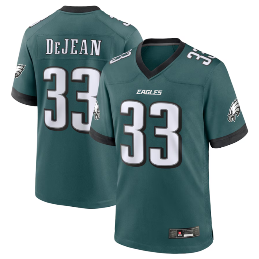 Silnrao P.Eagles #33 Cooper DeJean Green 2024 Draft Alternate Player Game Jersey Stitched American Stitched Jerseys