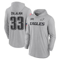 Silnrao P.Eagles #33 Cooper DeJean Player Military Hoodie Gray Salute To Service Stitched Jerseys