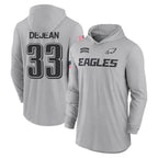 Silnrao P.Eagles #33 Cooper DeJean Player Military Hoodie Gray Salute To Service Stitched Jerseys
