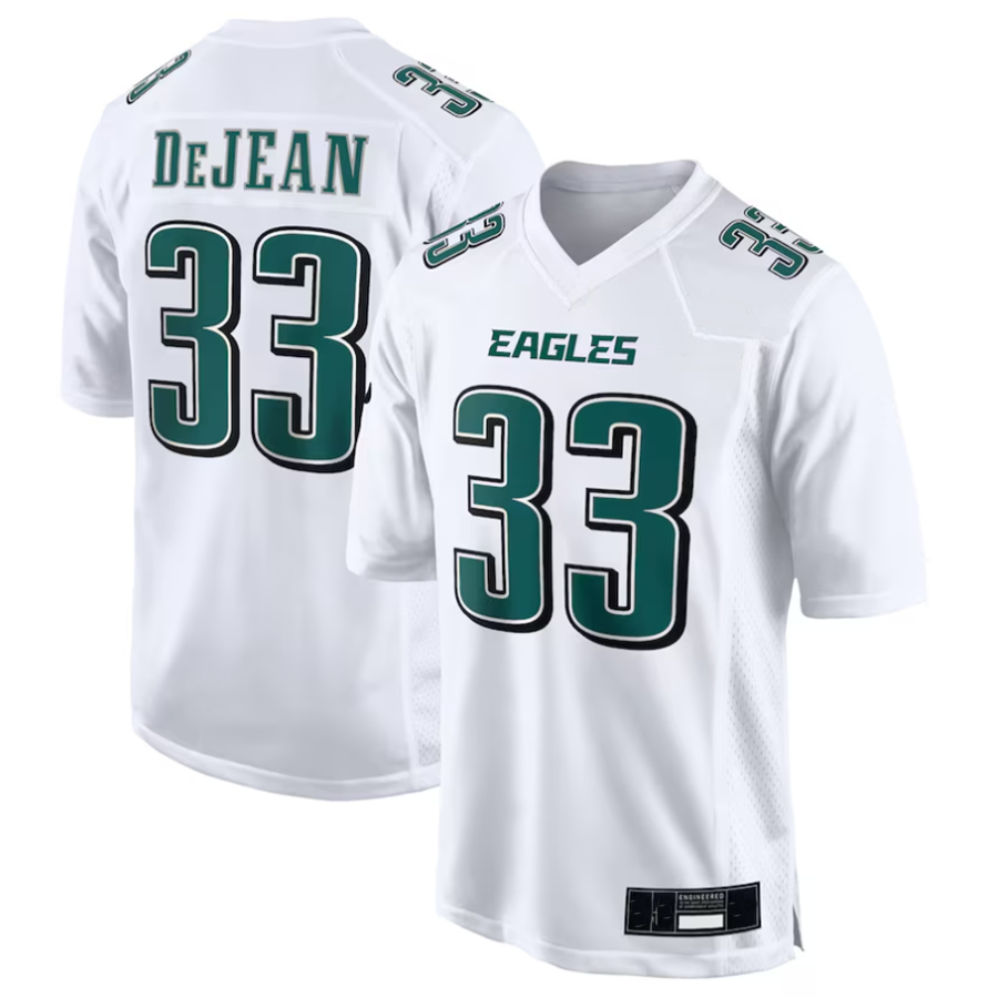 Silnrao P.Eagles #33 Cooper DeJean Player Tundra White Super Bowl LIX Fashion Game Player Stitched Jerseys