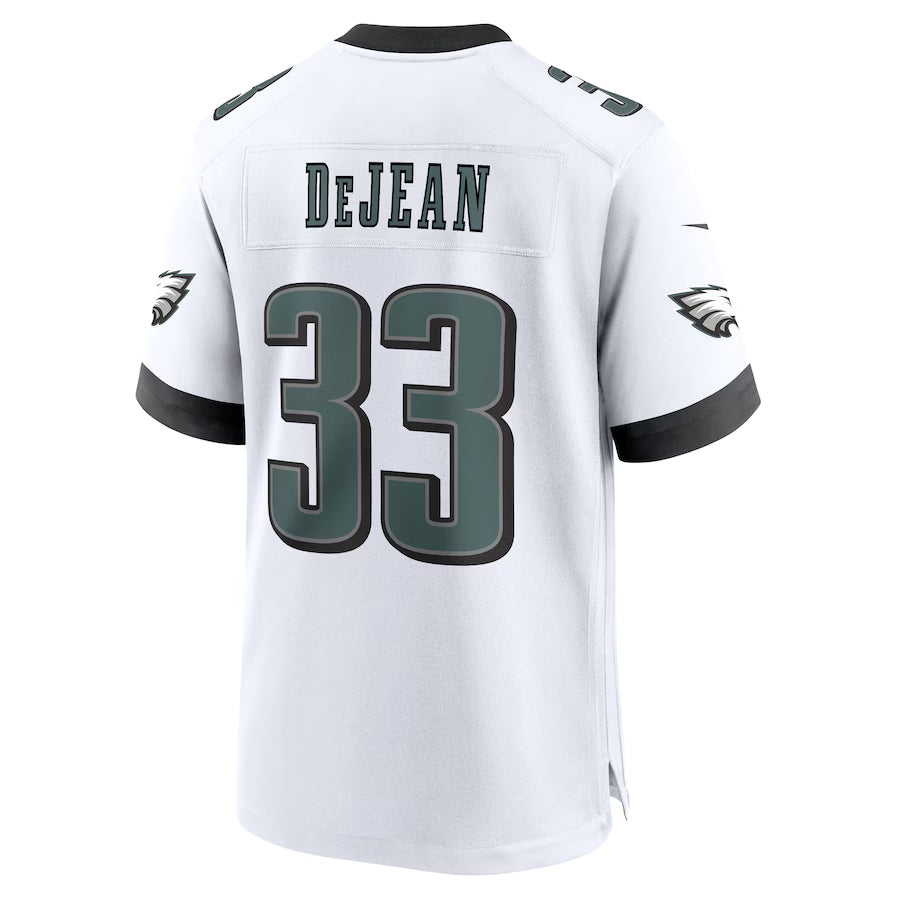 Silnrao P.Eagles #33 Cooper DeJean Player White Home Game Stitched Jerseys