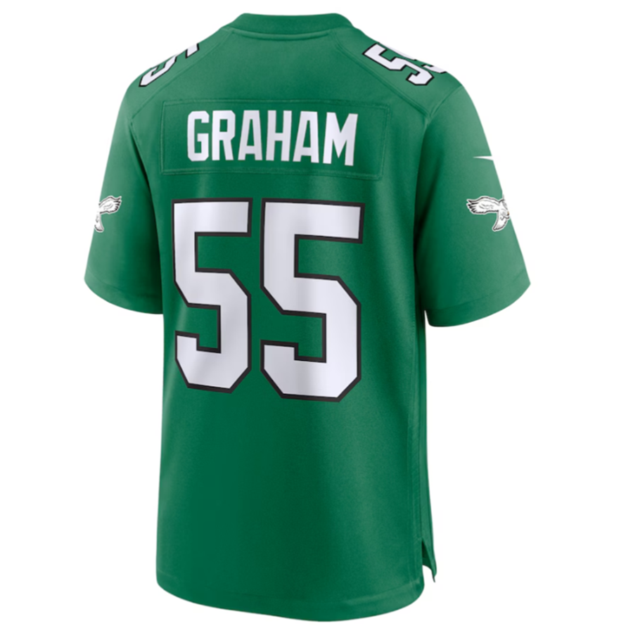Silnrao P.Eagles #55 Brandon Graham Green Alternate Game Jersey Stitched American Jerseys