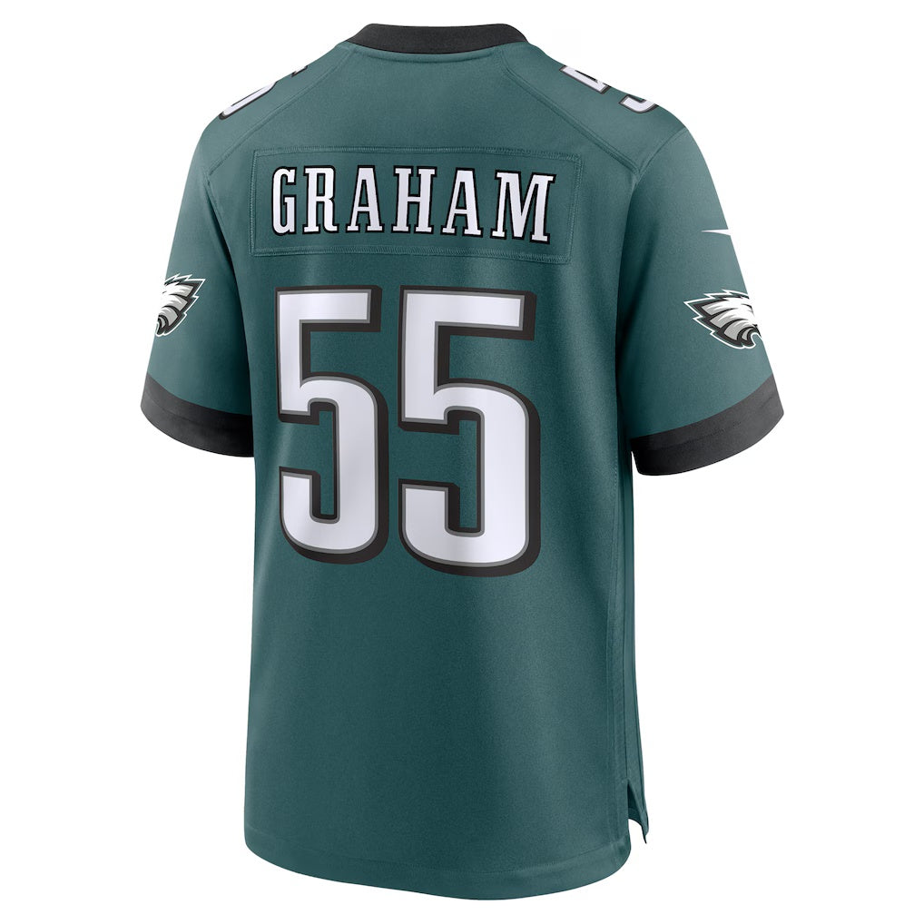 Silnrao P.Eagles #55 Brandon Graham Midnight Green Team Game Stitched Jerseys