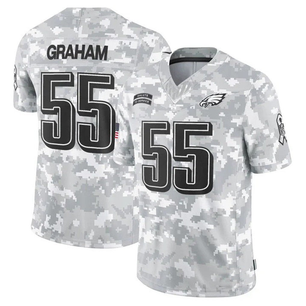 Silnrao P.Eagles #55 Brandon Graham Player Arctic Camo Salute to Service Limited Stitched Jerseys