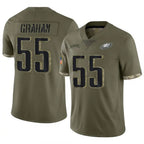 Silnrao P.Eagles #55 Brandon Graham Player Salute To Service Olive Stitched Jerseys