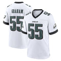 Silnrao P.Eagles #55 Brandon Graham Player White Home Game Stitched Jerseys