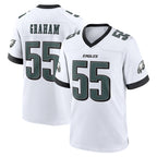 Silnrao P.Eagles #55 Brandon Graham Player White Home Game Stitched Jerseys