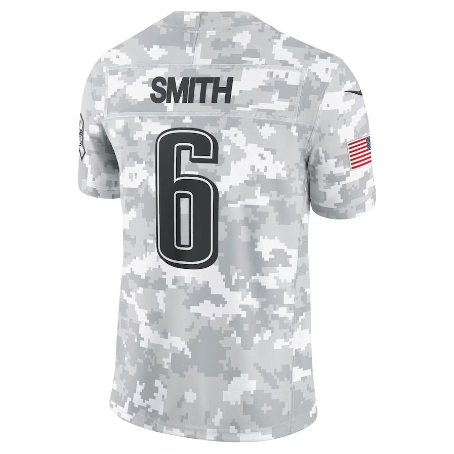 Silnrao P.Eagles #6 DeVonta Smith Arctic Camo 2024 Salute to Service Limited Stitched Jerseys