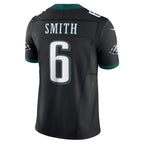 Silnrao P.Eagles #6 DeVonta Smith Black Alternate Vapor F.U.S.E. Limited Stitched Jerseys