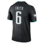 Silnrao P.Eagles #6 DeVonta Smith Black Legend Player Performance Top Stitched Jerseys