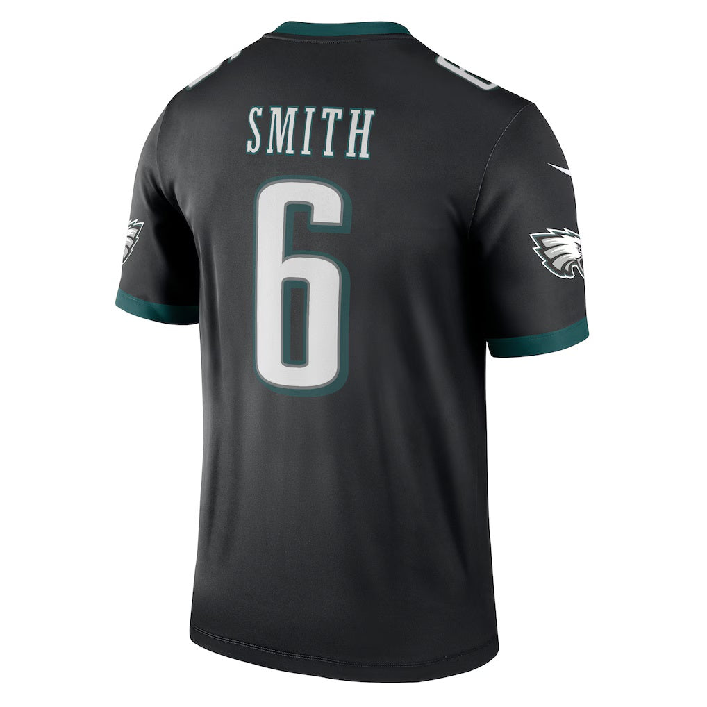 Silnrao P.Eagles #6 DeVonta Smith Black Legend Player Performance Top Stitched Jerseys