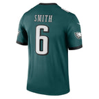Silnrao P.Eagles #6 DeVonta Smith Green Legend Player Performance Top Stitched Jerseys
