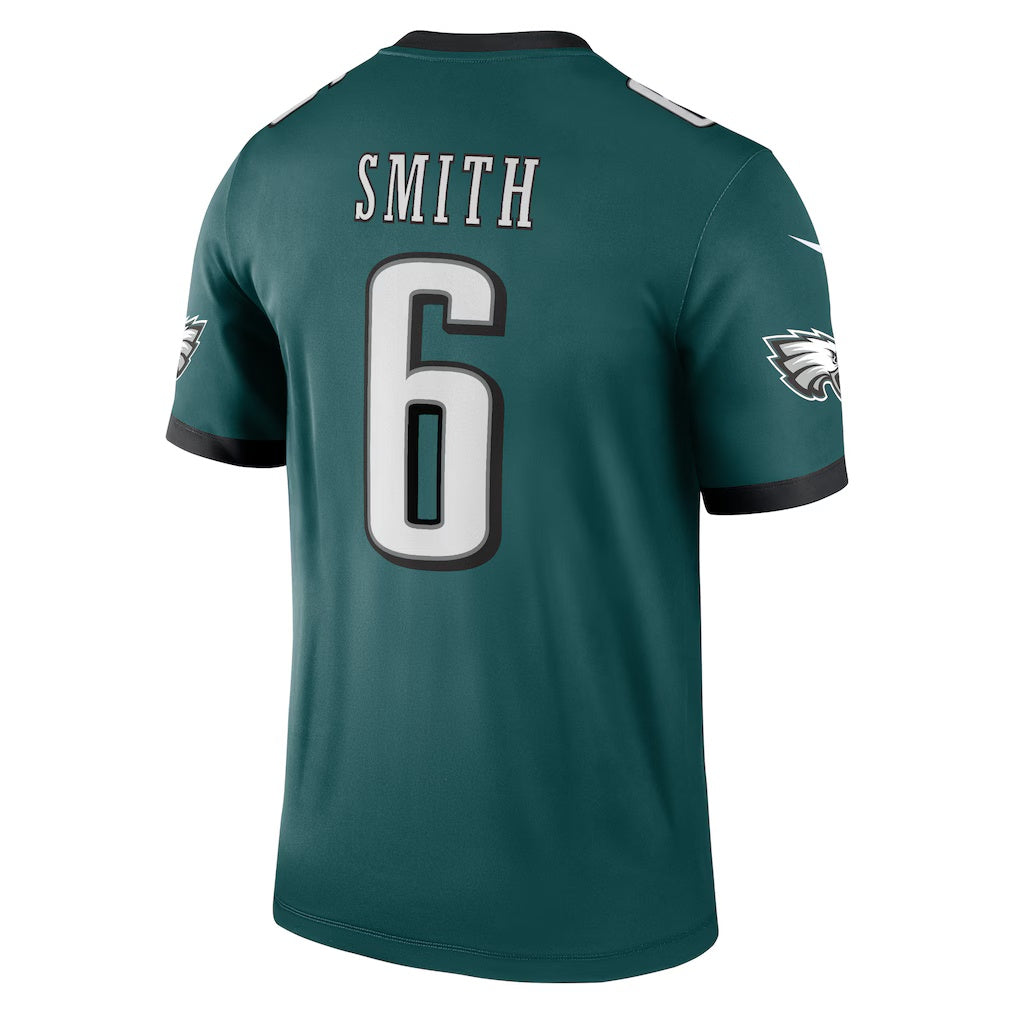 Silnrao P.Eagles #6 DeVonta Smith Green Legend Player Performance Top Stitched Jerseys