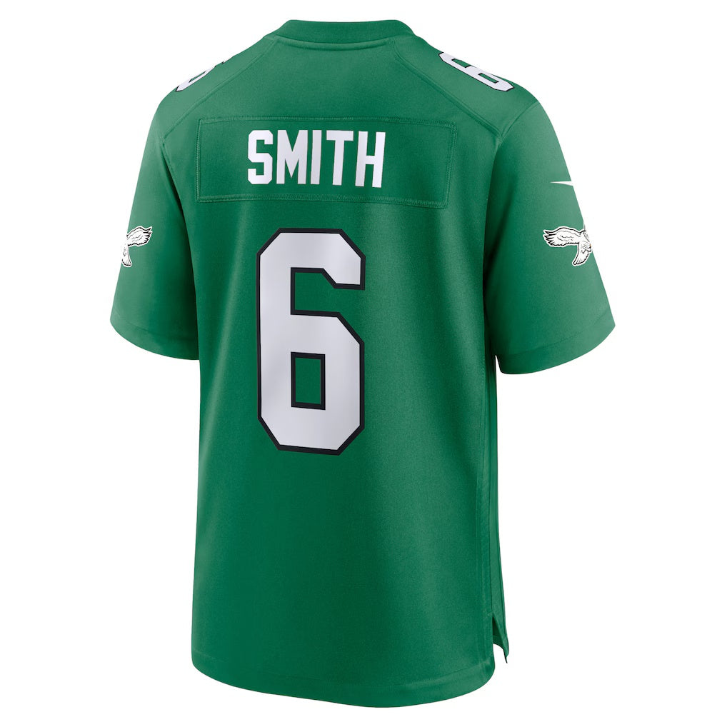 Silnrao P.Eagles #6 DeVonta Smith Kelly Green Alternate Game Player Stitched Jerseys