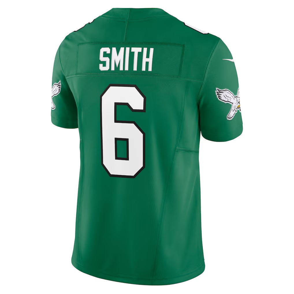 Silnrao P.Eagles #6 DeVonta Smith Kelly Green Vapor F.U.S.E. Limited Stitched Jerseys