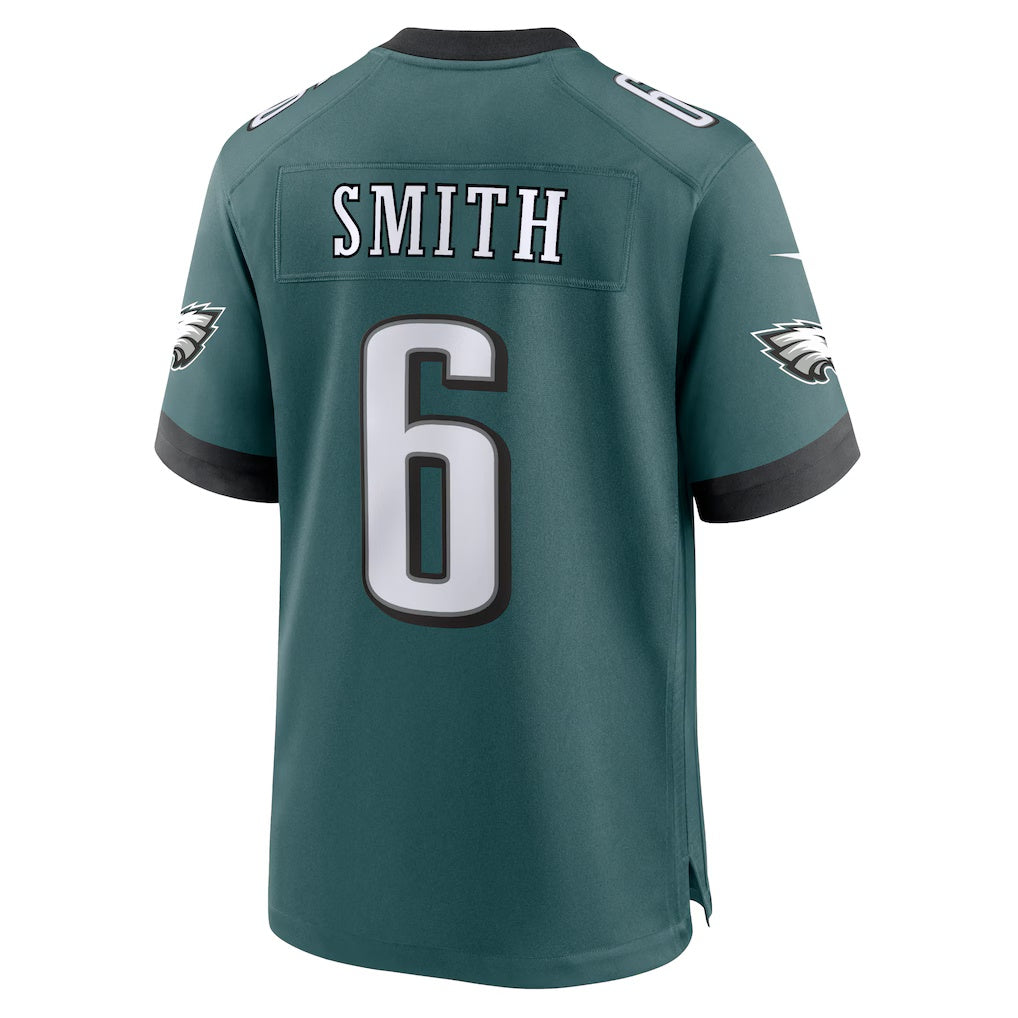 Silnrao P.Eagles #6 DeVonta Smith Midnight Green Team Game Stitched Jerseys